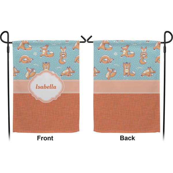 Foxy Yoga Garden Flag - Double Sided Front and Back