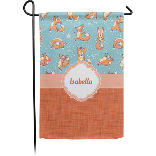 Custom Foxy Yoga Small Garden Flag - Single Sided w/ Name or Text