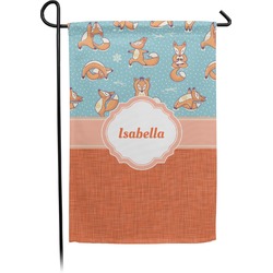 Foxy Yoga Small Garden Flag - Double Sided w/ Name or Text