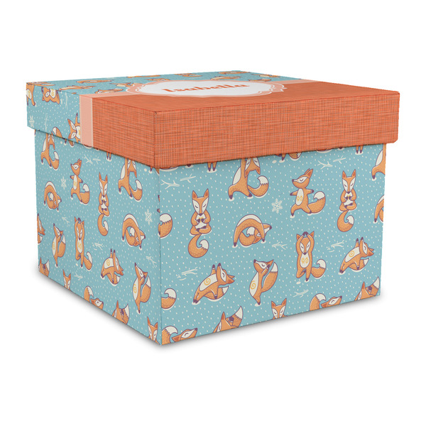 Custom Foxy Yoga Gift Box with Lid - Canvas Wrapped - Large (Personalized)