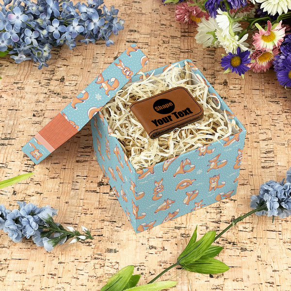 Foxy Yoga Gift Boxes with Lid - Canvas Wrapped - Small - In Context