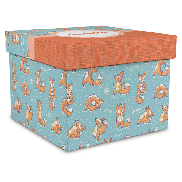 Custom Foxy Yoga Gift Box with Lid - Canvas Wrapped - XX-Large (Personalized)
