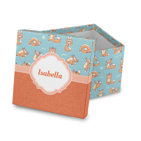 Custom Foxy Yoga Gift Box with Lid - Canvas Wrapped (Personalized)