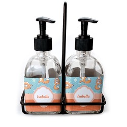 Foxy Yoga Glass Soap & Lotion Bottles (Personalized)