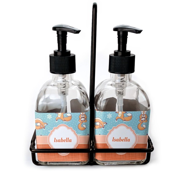 Custom Foxy Yoga Glass Soap & Lotion Bottles (Personalized)