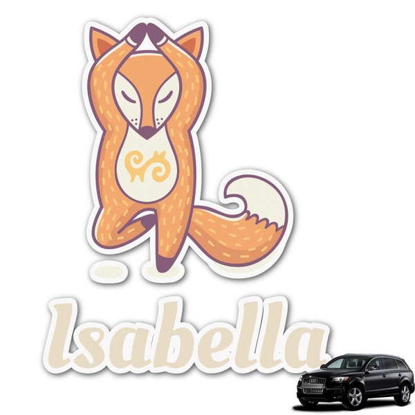 Custom Foxy Yoga Graphic Car Decal (Personalized)