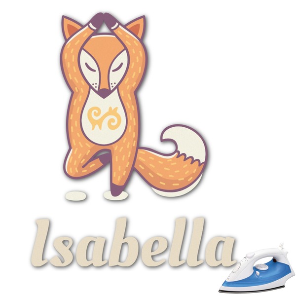 Custom Foxy Yoga Graphic Iron On Transfer - Up to 4.5"x4.5" (Personalized)