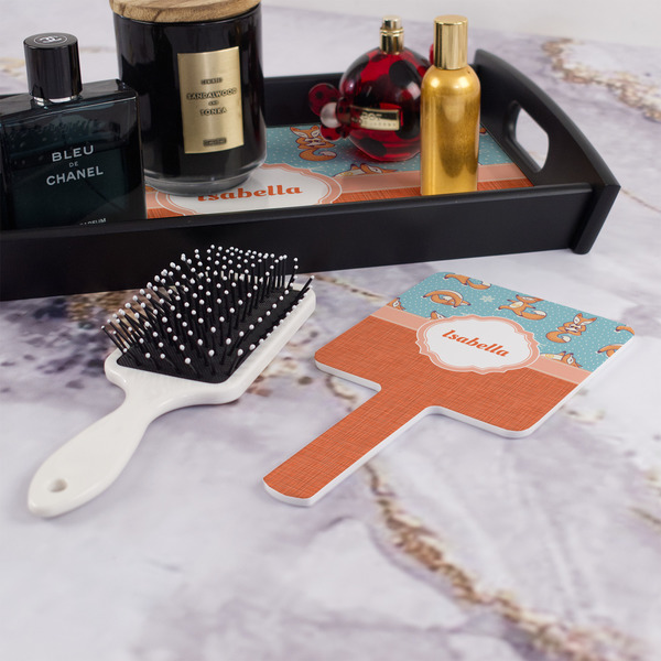 Foxy Yoga Hand Mirror - With Hair Brush