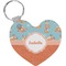 Foxy Yoga Heart Plastic Keychain w/ Name or Text