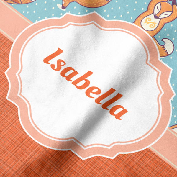 Foxy Yoga Hooded Baby Towel- Detail Close Up