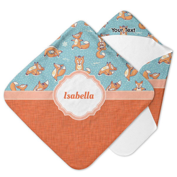 Custom Foxy Yoga Hooded Baby Towel (Personalized)