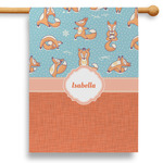 Foxy Yoga 28" House Flag (Personalized)