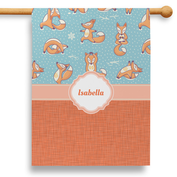 Custom Foxy Yoga 28" House Flag - Single Sided (Personalized)