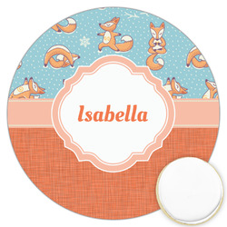 Foxy Yoga Printed Cookie Topper - 3.25" (Personalized)