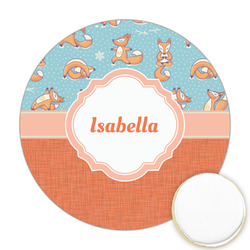 Foxy Yoga Printed Cookie Topper - Round (Personalized)