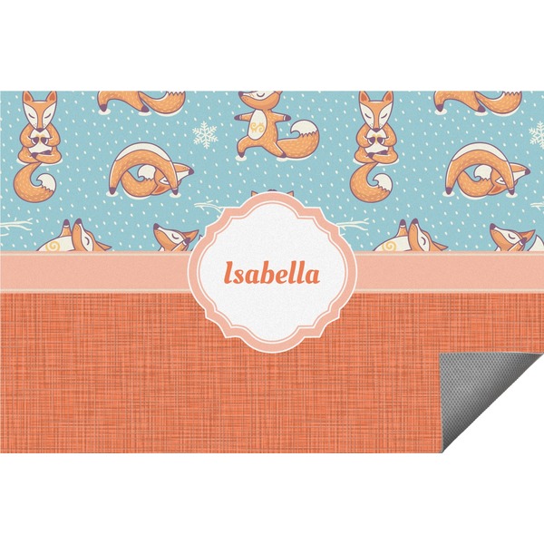 Custom Foxy Yoga Indoor / Outdoor Rug - 8'x10' (Personalized)