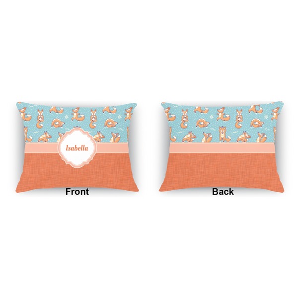 Foxy Yoga Indoor Rectangular Burlap Pillow (Front and Back)