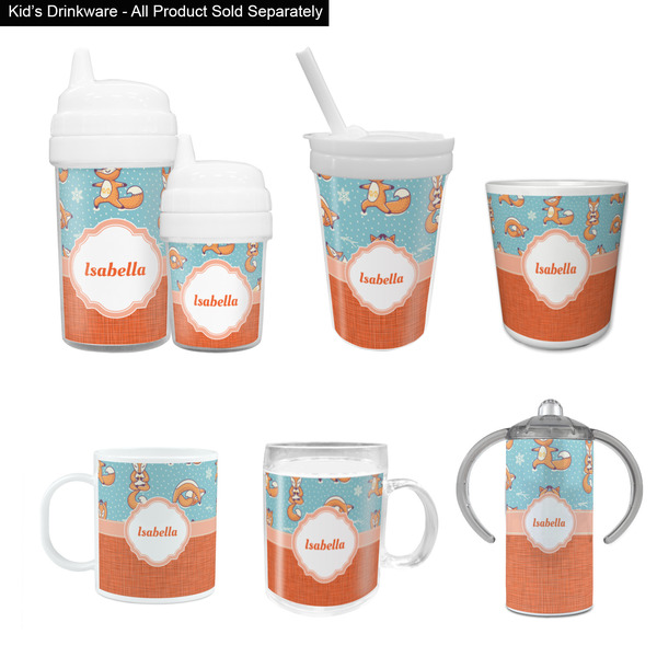 Foxy Yoga Kid's Drinkware - Customized & Personalized