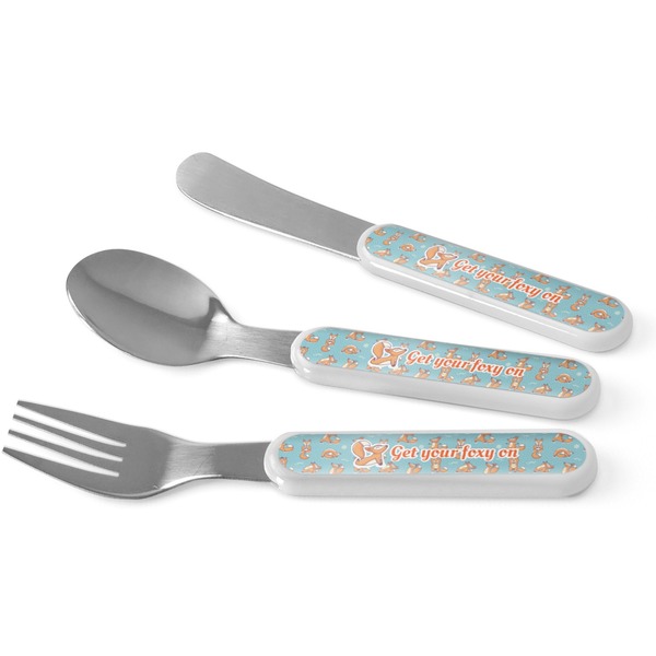 Custom Foxy Yoga Kid's Flatware (Personalized)