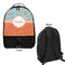 Foxy Yoga Large Backpack - Black - Front & Back View