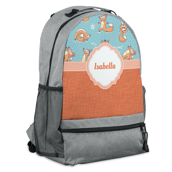 Custom Foxy Yoga Backpack - Grey (Personalized)