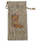 Foxy Yoga Large Burlap Gift Bags - Front