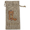 Foxy Yoga Large Burlap Gift Bag - Front (Personalized)