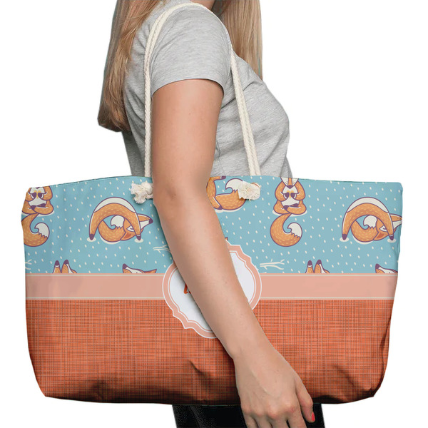 Foxy Yoga Large Rope Tote Bag - In Context View