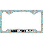 Foxy Yoga License Plate Frame - Style C (Personalized)