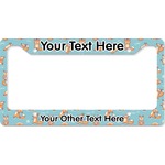 Foxy Yoga License Plate Frame - Style B (Personalized)
