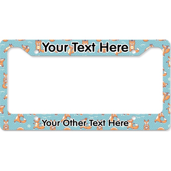 Custom Foxy Yoga License Plate Frame - Style B (Personalized)
