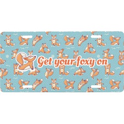 Foxy Yoga Front License Plate (Personalized)