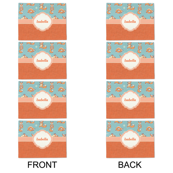 Foxy Yoga Linen Placemat - APPROVAL Set of 4 (double sided)