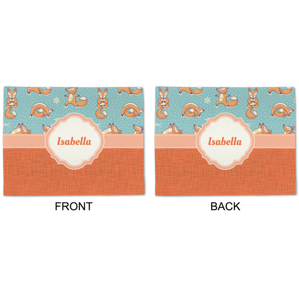 Foxy Yoga Linen Placemat - APPROVAL (double sided)