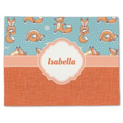 Foxy Yoga Single-Sided Linen Placemat - Single w/ Name or Text