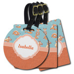 Foxy Yoga Plastic Luggage Tag (Personalized)