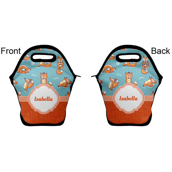 Foxy Yoga Lunch Bag - Front and Back