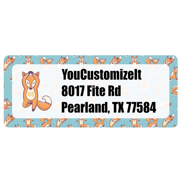 Custom Foxy Yoga Return Address Labels (Personalized)