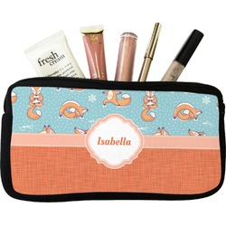 Foxy Yoga Makeup / Cosmetic Bag - Small (Personalized)