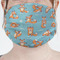 Foxy Yoga Mask - Pleated (new) Front View on Girl