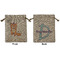 Foxy Yoga Medium Burlap Gift Bag - Front & Back (Personalized)