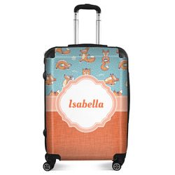 Foxy Yoga Suitcase - 24" Medium - Checked (Personalized)