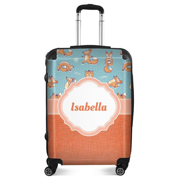 Custom Foxy Yoga Suitcase - 24" Medium - Checked (Personalized)