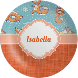 Foxy Yoga Melamine Plate (Personalized)