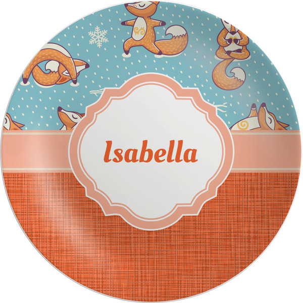 Custom Foxy Yoga Melamine Salad Plate - 8" (Personalized)