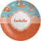 Foxy Yoga Melamine Salad Plate - 8" (Personalized)