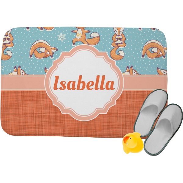 Custom Foxy Yoga Memory Foam Bath Mat - 34"x21" (Personalized)