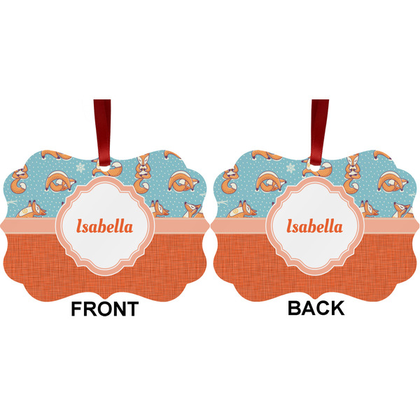 Foxy Yoga Metal Benilux Ornament - Front and Back (APPROVAL)