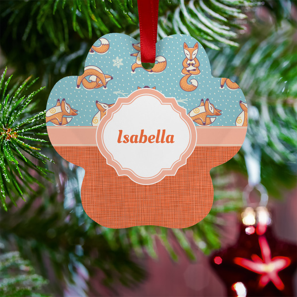 Foxy Yoga Metal Paw Ornament - Lifestyle