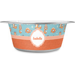 Foxy Yoga Stainless Steel Dog Bowl - Small (Personalized)